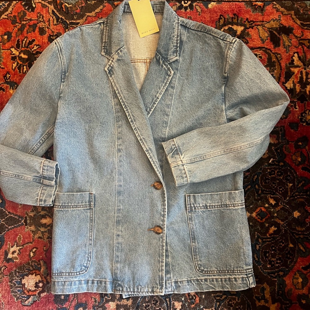 Miou muse denim blazer